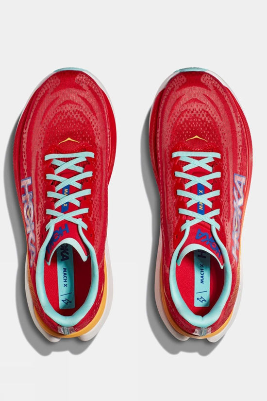 Hoka Mens Mach X Shoes Cerise/Cloudless