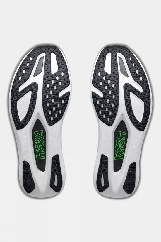 Hoka Mens Rocket X 3 Shoes Frost / Electric Lime