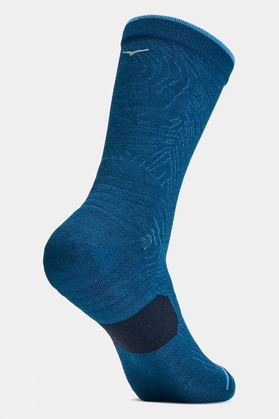 Hoka Mens Crew Run Sock (3-Pack) Hazy Blue / Soft Cobalt / Night Glow Blue