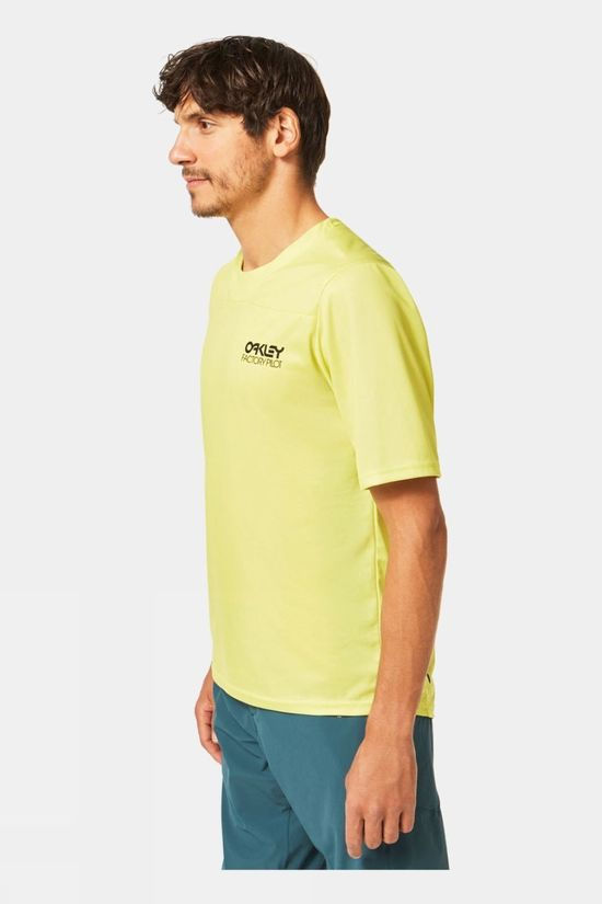 Oakley Mens Factory Pilot Lite Mtb Jersey Yellow/Yellow