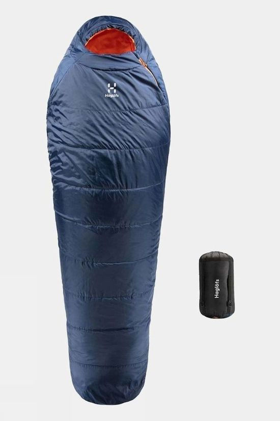 Haglofs Tarius +6 Sleeping Bag - 205cm Midnight blue/tangerine