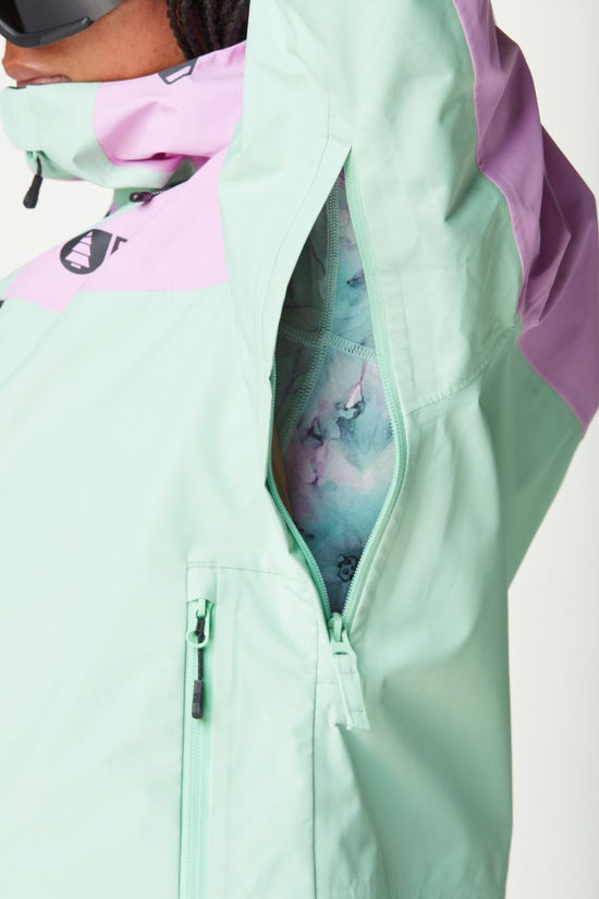 Picture Womens Sylva 3L Ski Jacket Orchid Silt Green Acid