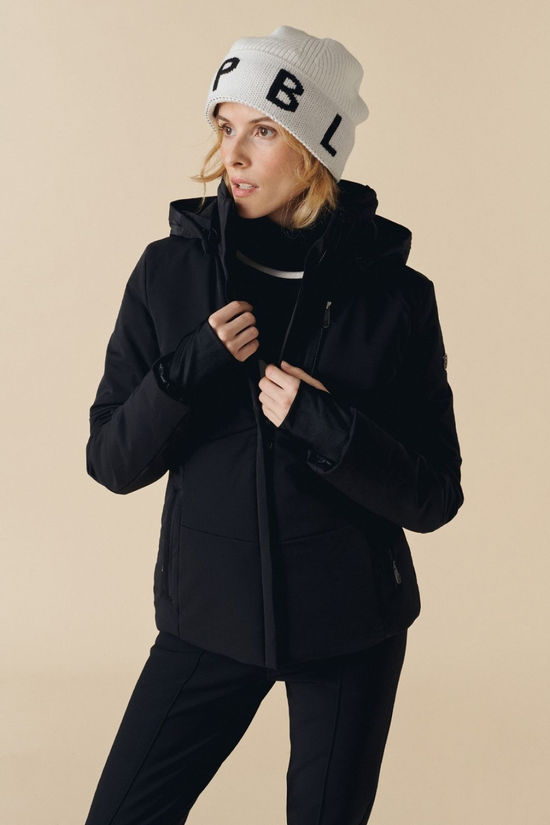Poivre Blanc Womens Emma Faux Fur Ski Jacket Black