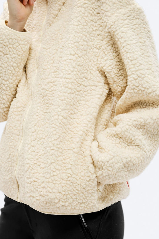 The Mountain Studio Womens E-3 Soft Wool Pile Jacket Castle Wall
