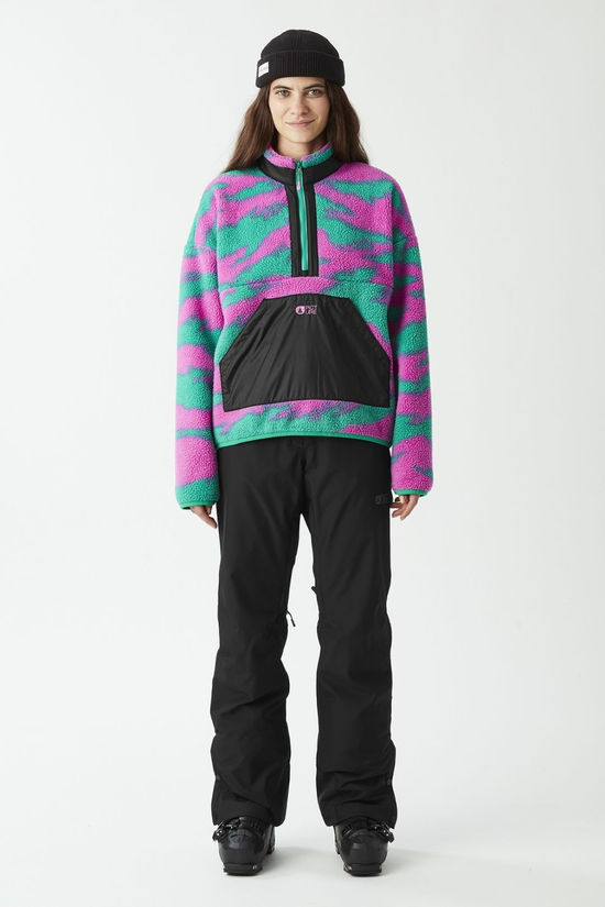 Picture Womens Zelkova Quarter Zip Print Fleece Retro Bliss Print