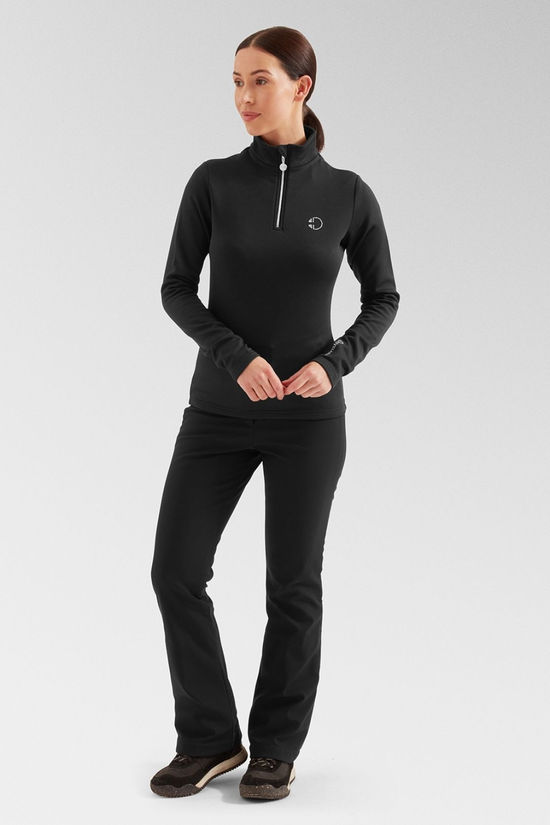 Henri Duvillard Womens Marie Half Zip Top Black