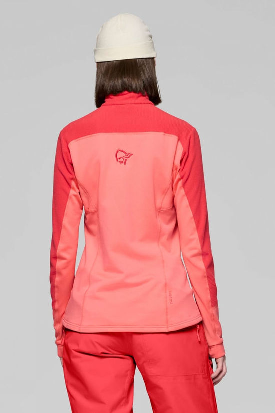 Norrona Womens Lofoten Warm2 Fleece Jacket Calypso Coral
