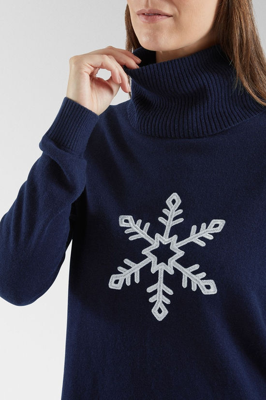Kjus Womens Snow Knitted Jumper Kjus Navy/Alloy Silver