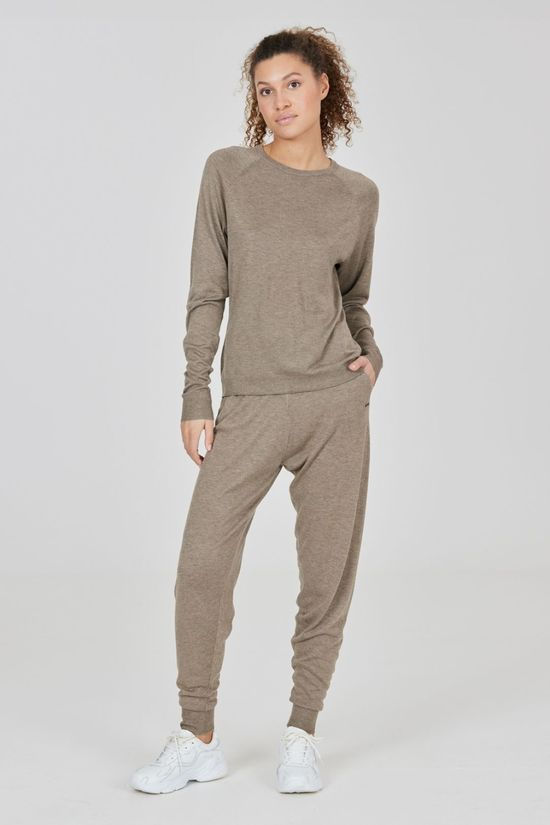 Athlecia Womens Athens Knitted Crew Neck Walnut