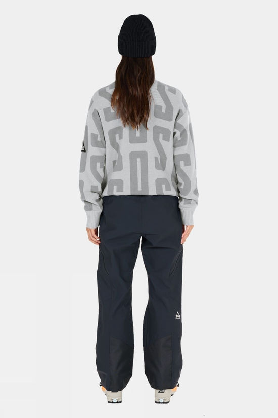 SOS Womens Verbier Windstopper Knitted Sweatshirt Harbour Mist
