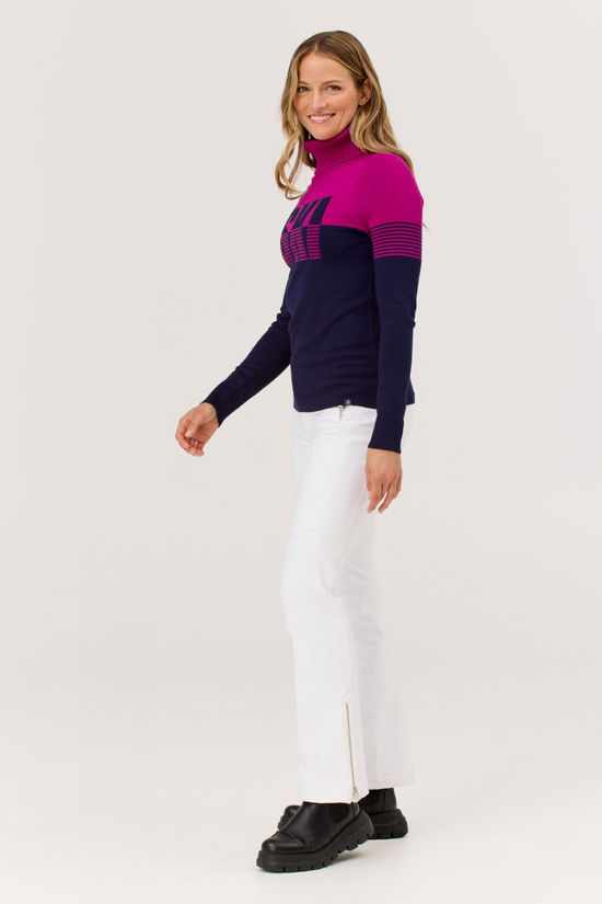 Krimson Klover Womens Slopeside Turtleneck Sweater Navy