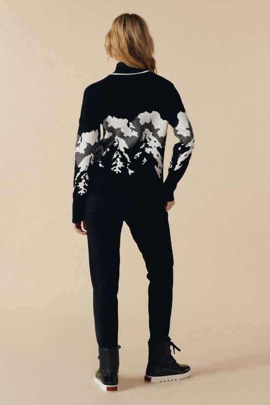 Poivre Blanc Womens Ambre Roll Neck Knit Sweater Black