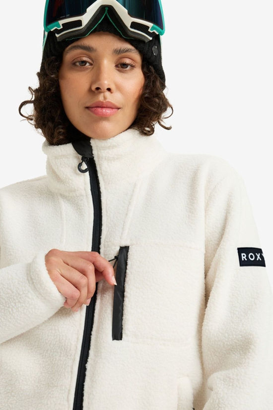 Roxy Womens Alabama Full Zip Fleece Whisper White