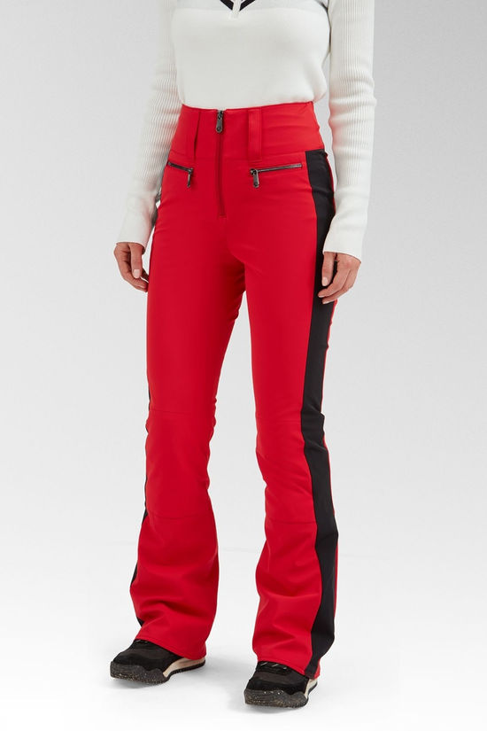 Poivre Blanc Womens Victoria Slim Insulated Ski Pants Red/Black
