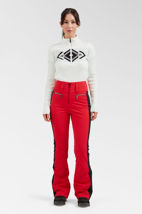 Poivre Blanc Womens Victoria Slim Insulated Ski Pants Red/Black