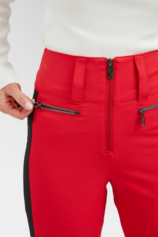 Poivre Blanc Womens Victoria Slim Insulated Ski Pants Red/Black