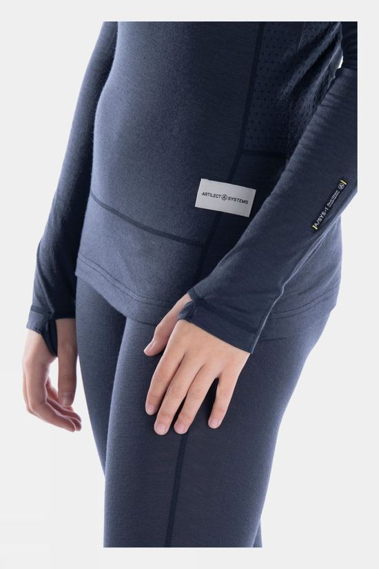 Artilect Womens Boulder 125 Crew Base Layer Top Dusk Blue
