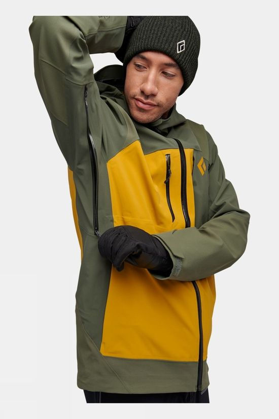 Black Diamond Mens Recon Pro Stretch Shell Jacket Tundra/Amber