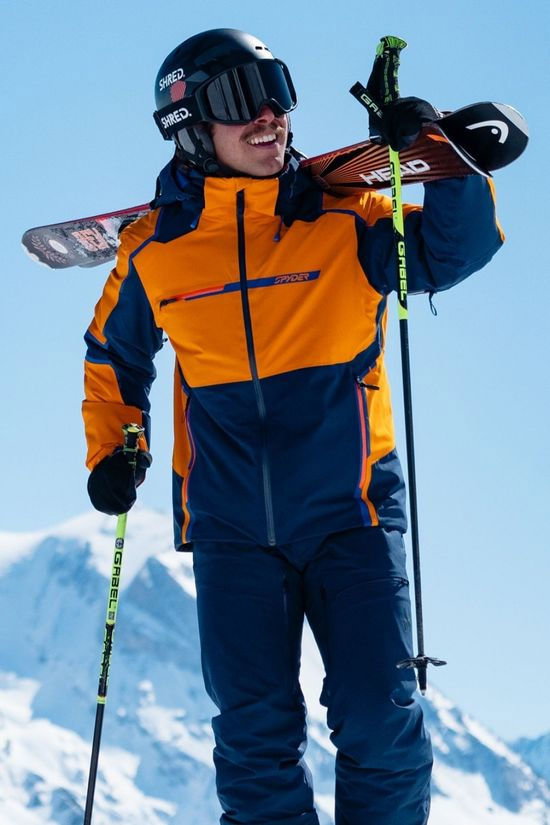 Spyder Mens Titan Ski Jacket Saffron