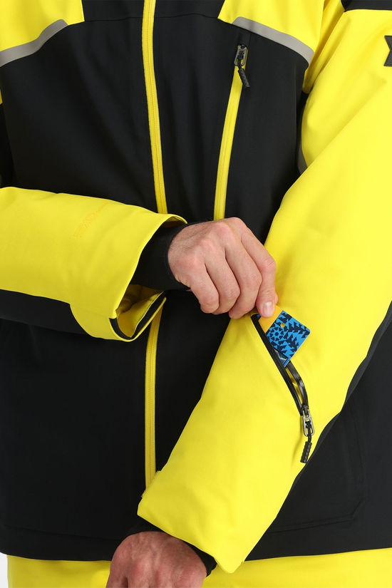Spyder Mens Leader Ski Jacket Acid Yellow