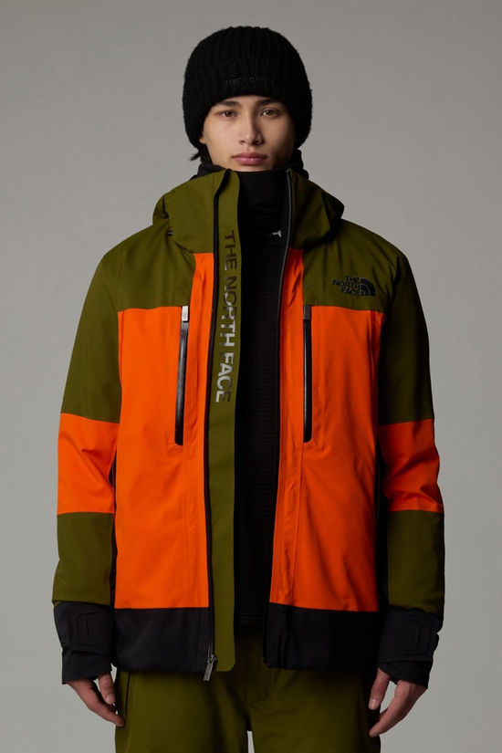 The North Face Mens Snowsquall Ski Jacket Tnf Orange/Forest Olive
