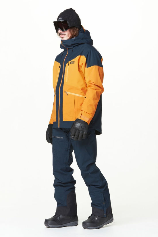 Picture Mens Naikoon Ski Jacket Dark Blue Camel Honey