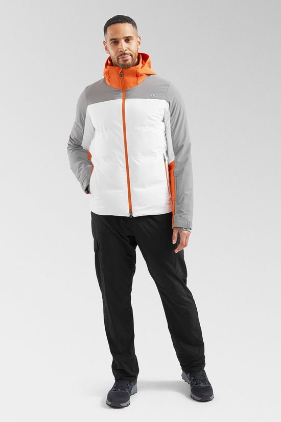 Kjus Mens Green Line 2.0 Ski Jacket White/Kjus Orange