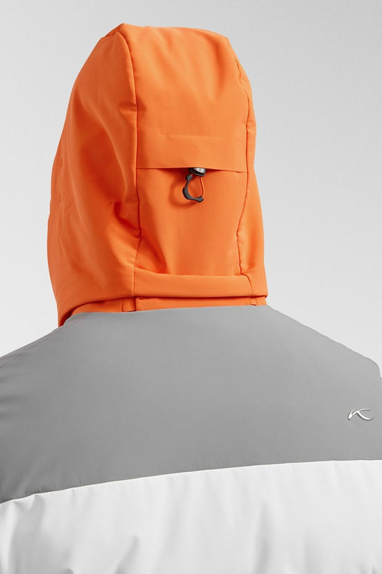 Kjus Mens Green Line 2.0 Ski Jacket White/Kjus Orange
