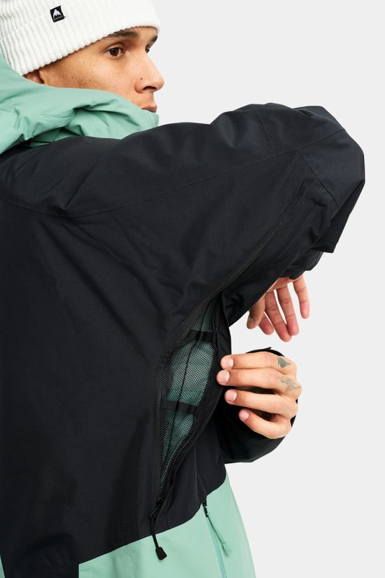 Burton Mens Reserve 2L Insulated Snow Jacket  Soft Sage / True Black