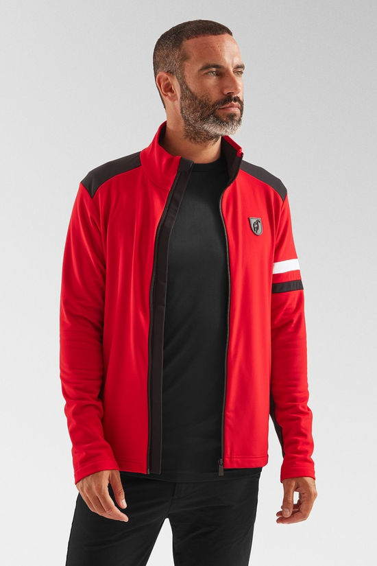 Toni Sailer Sports Mens Damian Full Zip Fleece Signal Red