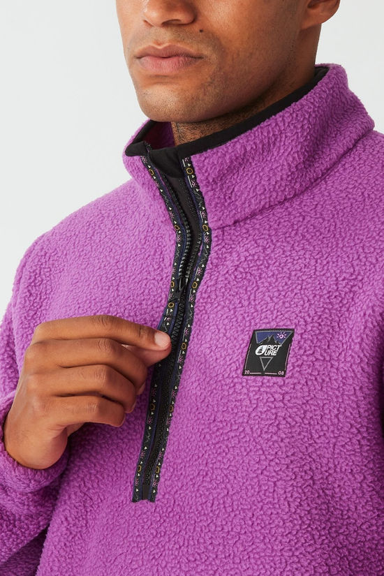 Picture Mens Kimag Quarter Zip Fleece Bright Magenta