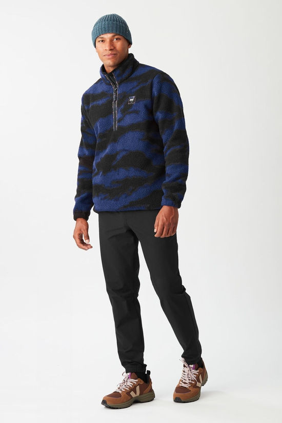 Picture Mens Kimag Printed Quarter Zip Fleece Retro Fusion Print