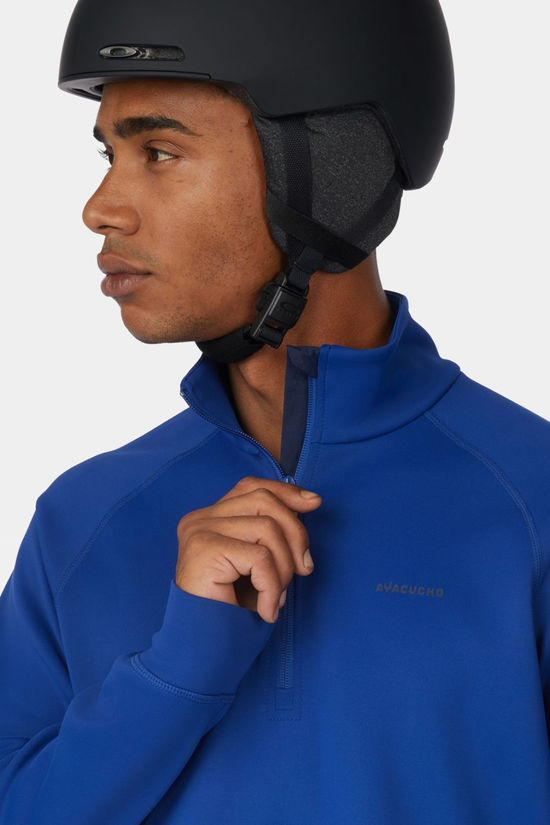 Ayacucho Mens Nouva Tech Quarter Zip Fleece Sodalite Blue