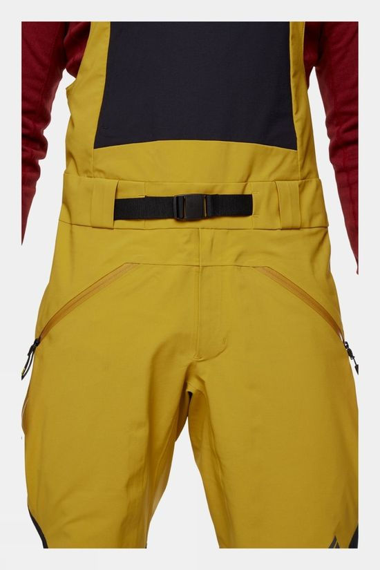 Black Diamond Mens Recon Stretch Bibs - Regular Amber/Black