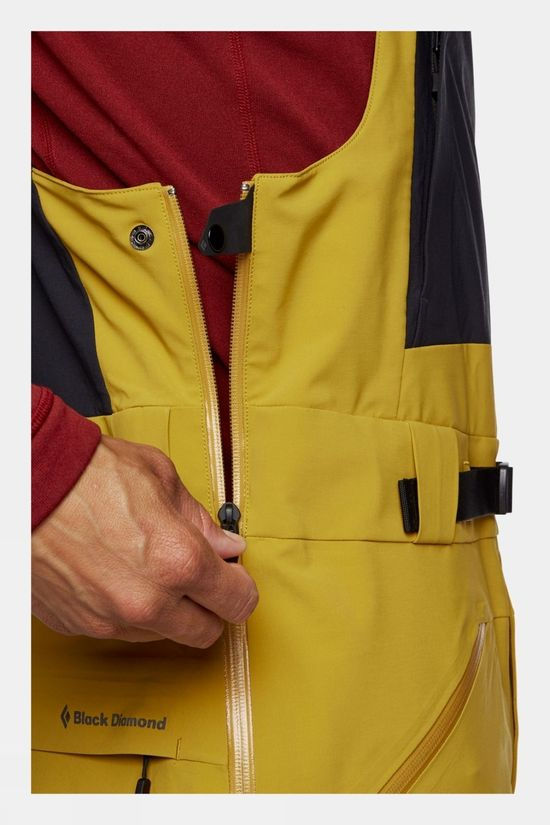 Black Diamond Mens Recon Stretch Bibs - Regular Amber/Black