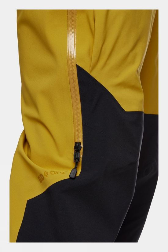 Black Diamond Mens Recon Stretch Bibs - Regular Amber/Black