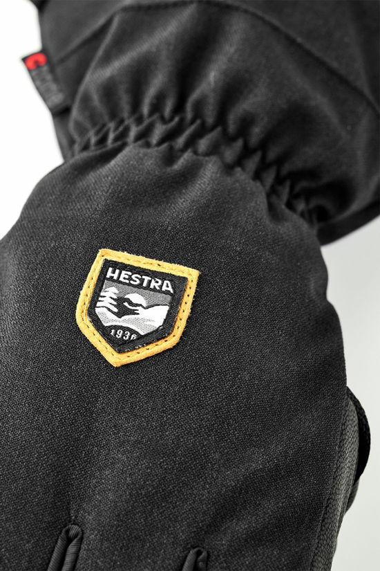 Hestra Mens CZone Mountain 5-Finger Ski Gloves Black