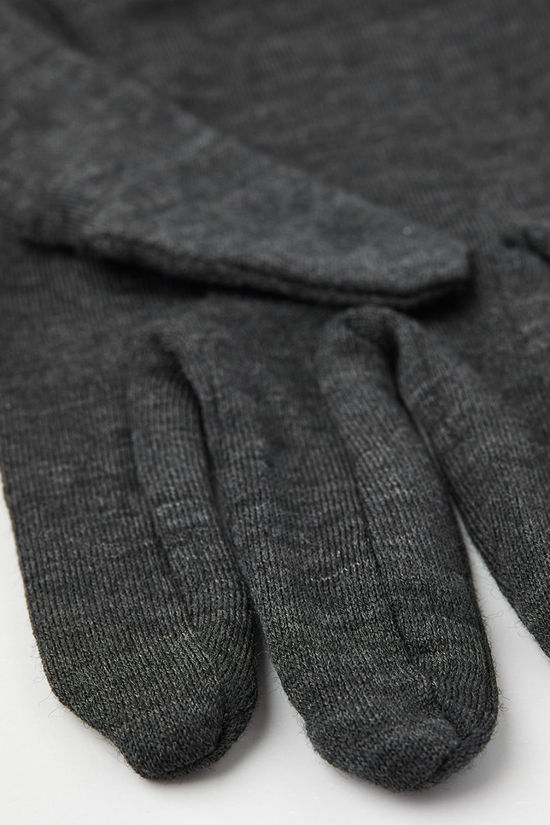 Hestra Merino Wool Liner Active 5 Finger Gloves  Dk Grey
