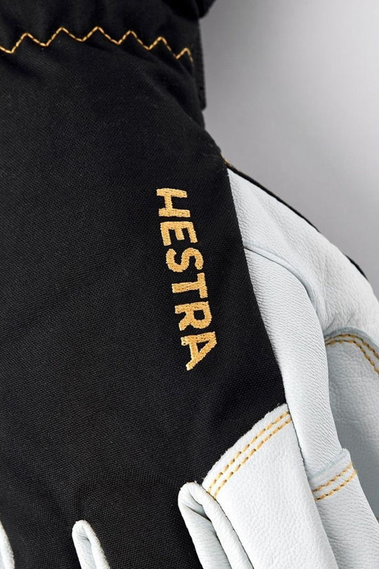 Hestra Mens Army Leather GTX Ski Gloves Black/Natural Grey