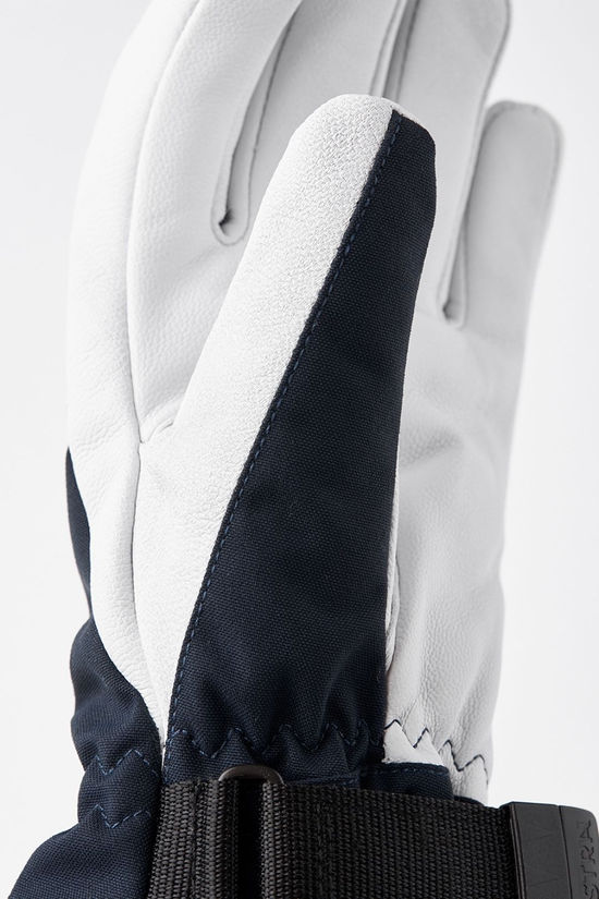 Hestra Womens Heli 5 Finger Ski Gloves Navy/Offwhite