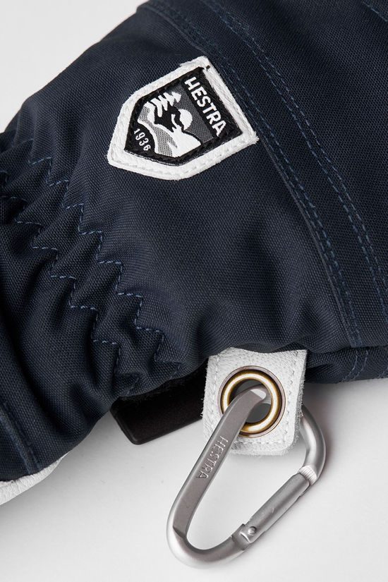 Hestra Womens Heli 5 Finger Ski Gloves Navy/Offwhite
