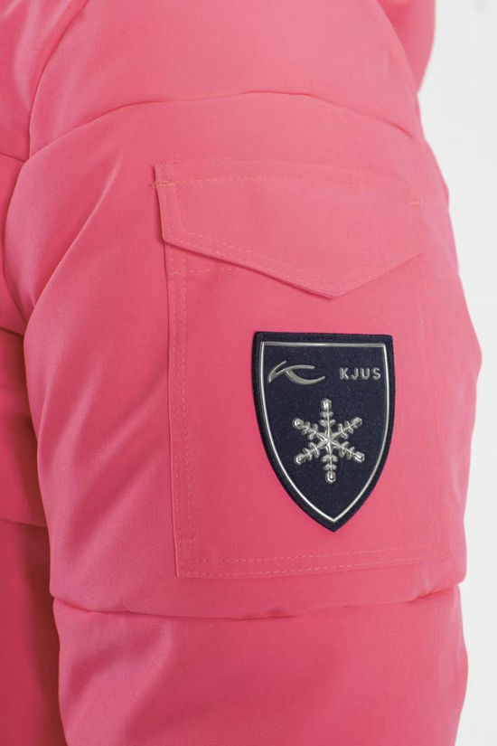 Kjus Girls Slopes Ski Jacket 14+ Cyber Pink/Atlanta Blue