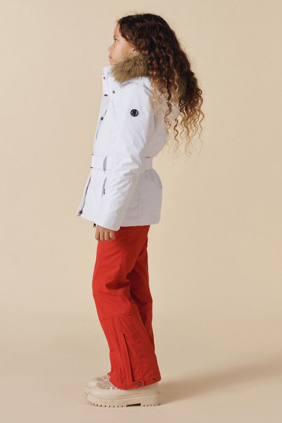 Poivre Blanc Kids Joana Faux Fur Ski Jacket White