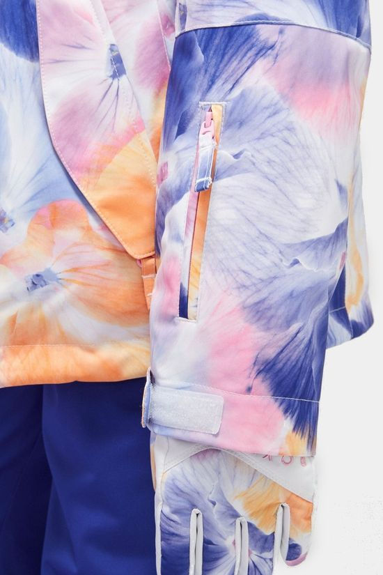 Roxy Girls Jetty Snow Jacket 14+ Bright White Pansy Pansy Rg