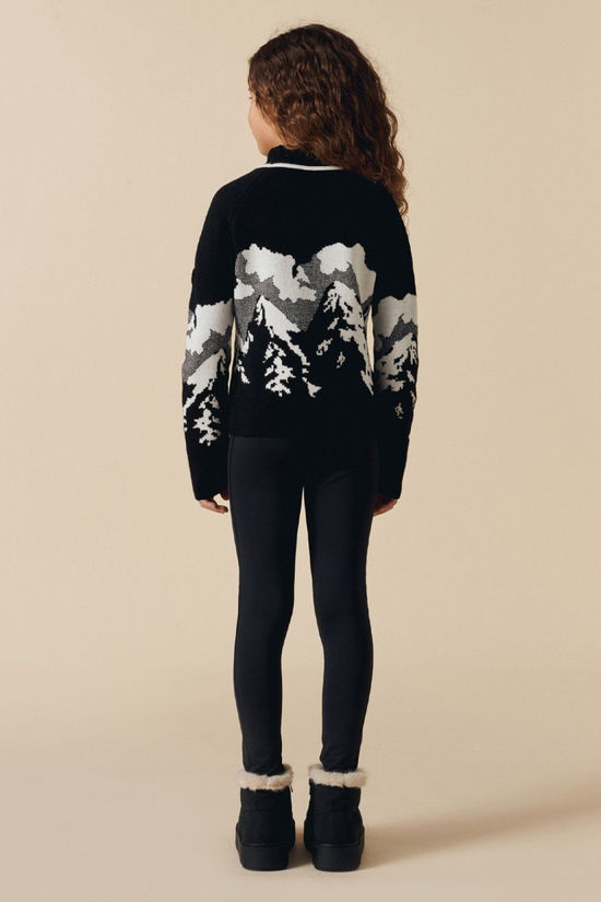 Poivre Blanc Youth Ambre Knit Pullover 14+ Black