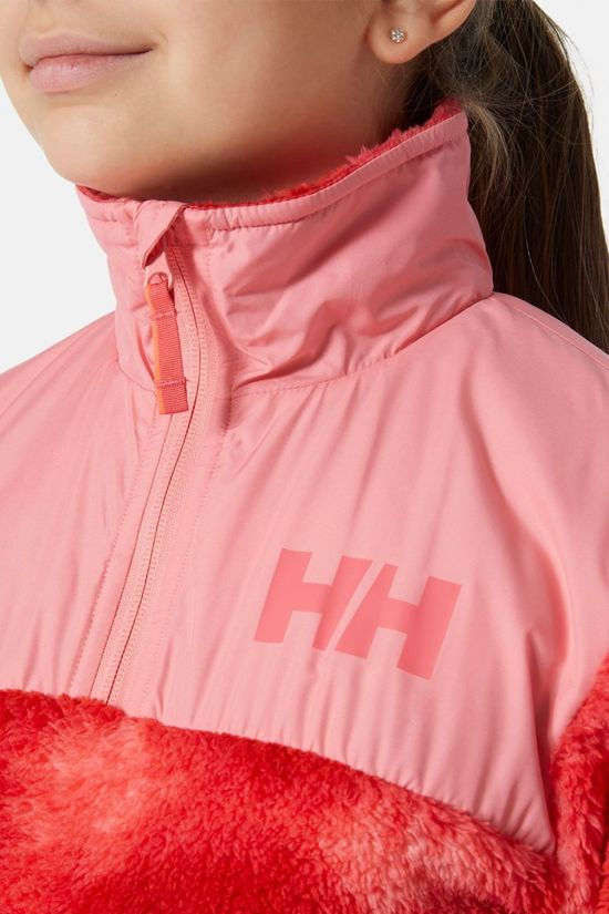 Helly Hansen Juniors Champ Half Zip Midlayer Fleece Sunset Pink Aop