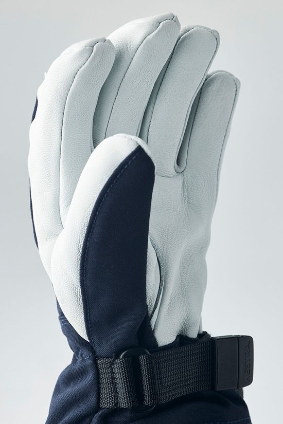Hestra Kids Army Leather Heli Ski Gloves Navy