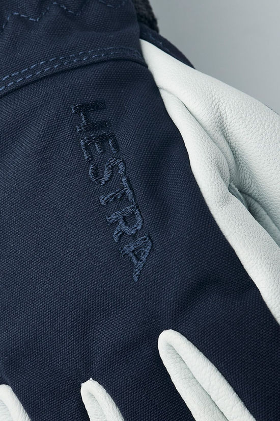 Hestra Kids Army Leather Heli Ski Gloves Navy