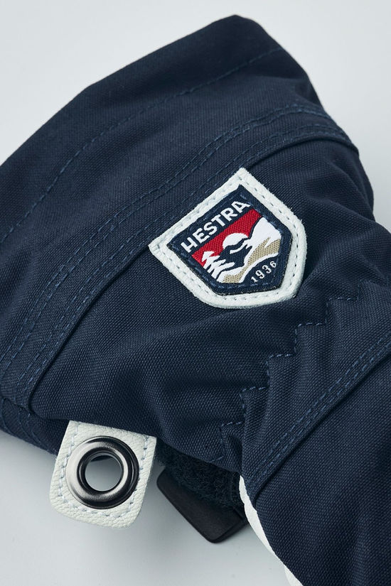 Hestra Kids Army Leather Heli Ski Gloves Navy
