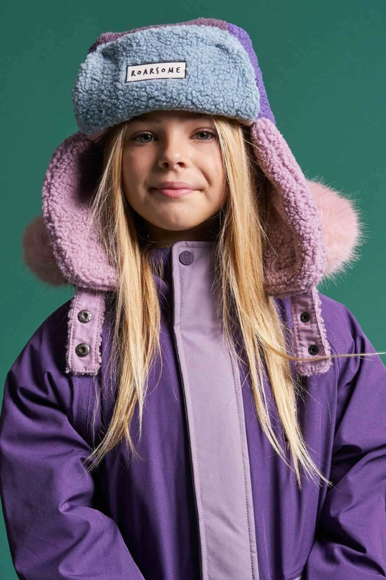 Roarsome Kids Trapper Hat  Pink/Lilac